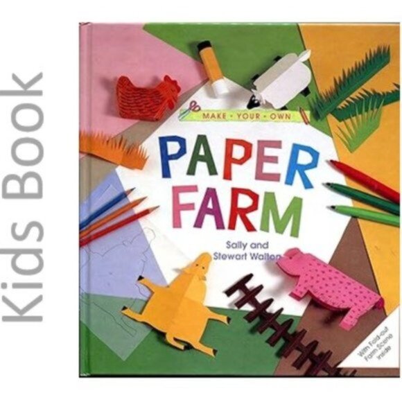 3/$13 Make Your Own Paper Farm/With Fold-Out Farm Scene Inside Vintage book - Picture 1 of 5